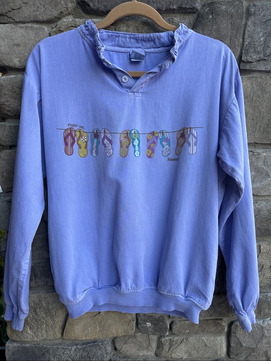 crazy shirts Tops - Crazy Shirts Vintage-Style purple Long Sleeve Shirt Womens XS Beach Hawaiian